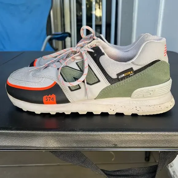 New Balance Suede 574 All-Terrain Sneakers Men's 8.5  Sz Women's 10 Green Shoes - Picture 13 of 13